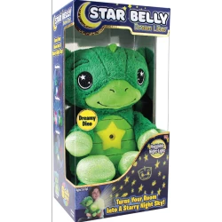 Jucarie Star Belly cu proiectie de stele tip lampa de veghe pentru copii VERDE