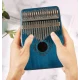 Kalimba 101 Instrument muzical ALBASTRU din lemn 17 note