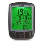 Kilometraj digital bicicleta SD 563A cu fir 25 functii afisaj temperatura ora comparator