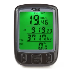 Kilometraj digital bicicleta SD 563A cu fir 25 functii afisaj temperatura ora comparator