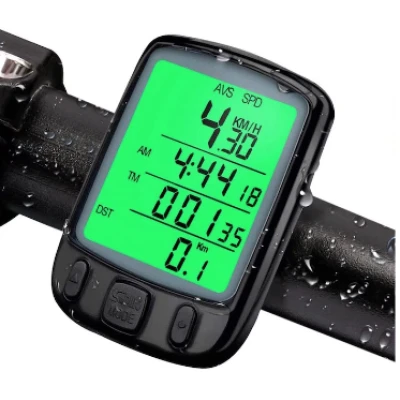 Kilometraj digital bicicleta SD 563A cu fir 25 functii afisaj temperatura ora comparator