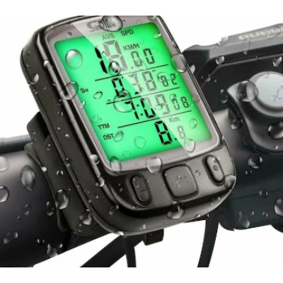 Kilometraj digital bicicleta SD 563A cu fir 25 functii afisaj temperatura ora comparator