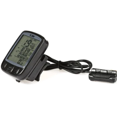 Kilometraj digital bicicleta SD 563A cu fir 25 functii afisaj temperatura ora comparator