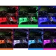 Kit 4 Benzi LED Lumini Ambientale auto RGB Control din Aplicatie Telefon