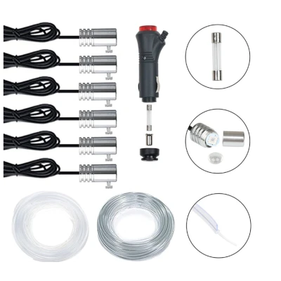 Kit 4 Benzi LED Lumini Ambientale auto RGB Control din Aplicatie Telefon