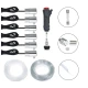 Kit 4 Benzi LED Lumini Ambientale auto RGB Control din Aplicatie Telefon