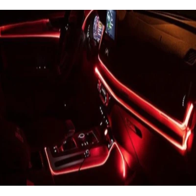 Kit 4 Benzi LED Lumini Ambientale auto RGB Control din Aplicatie Telefon