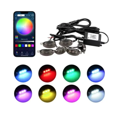 Kit 6 lumini ambientale auto pentru grila RGB 12V cu aplicatie
