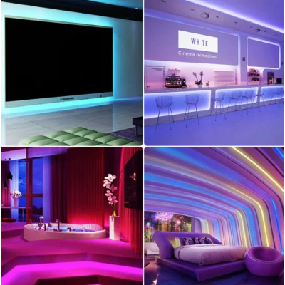 Kit Banda Led Rgb 15 Metri 3x5 Metri cu Telecomanda