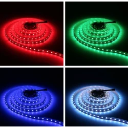 Kit Banda LED RGB cu Telecomanda 300 LED uri Lungime 5m 220V BS