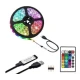 Kit Banda Led RGB cu USB lungime 2M telecomanda pentru TV PC Auto Casa Iluminat decorativ Q DT20