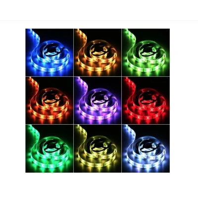 Kit banda LED RGB pentru TV lungime 5 m telecomanda inclusa