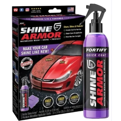 Kit Ceara Lichida Ceramica Efect Hidrofob 236ml SHINE ARMOR