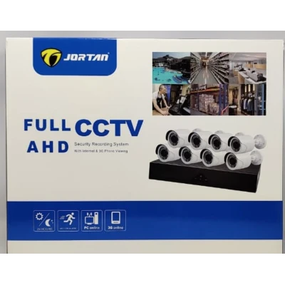Kit de supraveghere JORTAN cu 8 camere CCTV AHD 1080P