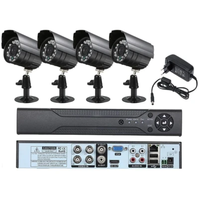 KIT de Supraveghere si Securitate Video, AHD 4 Camere 5G 4K HD