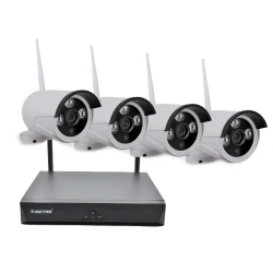 KIT de supraveghere Wireless JORTAN 4 camere HDMI Infrarosu Vizualizare pe Telefon