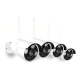 KIT de supraveghere Wireless JORTAN 4 camere HDMI Infrarosu Vizualizare pe Telefon