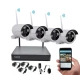 KIT de supraveghere Wireless JORTAN 4 camere HDMI Infrarosu Vizualizare pe Telefon