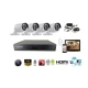 KIT de supraveghere Wireless JORTAN 4 camere HDMI Infrarosu Vizualizare pe Telefon