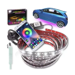 Kit lumina ambientala auto 120X150 cm pentru exterior sub masina RGB