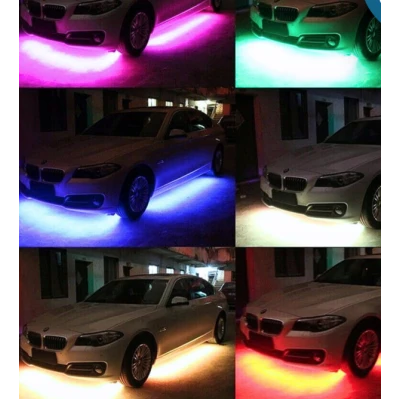 Kit lumina ambientala auto 120X150 cm pentru exterior sub masina RGB