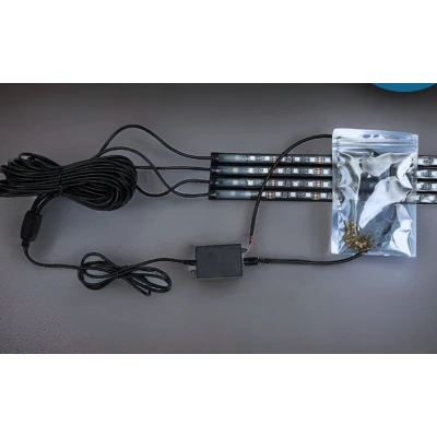 Kit lumina ambientala auto 90 X 120 cm pentru exterior sub masina RGB