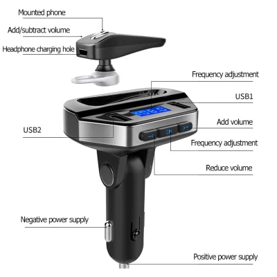 Kit modulator V6 MP3 cu Casca Handsfree Bluetooth