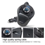 Kit Multifunctional BX6 BX7 FM functie Bluetooth cu 2 porturi USB Slot TF CARD AUX Negru