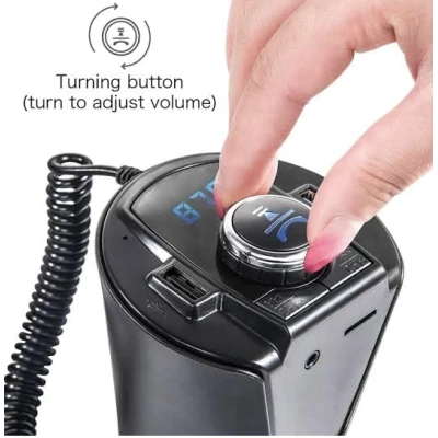 Kit Multifunctional BX6 BX7 FM functie Bluetooth cu 2 porturi USB Slot TF CARD AUX Negru