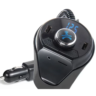 Kit Multifunctional BX6 BX7 FM functie Bluetooth cu 2 porturi USB Slot TF CARD AUX Negru