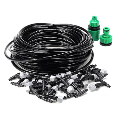 Kit racire terasa cu vapori de apa furtun de 10 m si 10 de duze