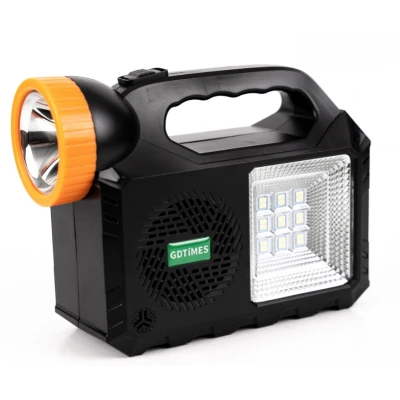 Kit solar camping GD 102 cu 3 becuri boxa BT radio powerbank 5000mAh