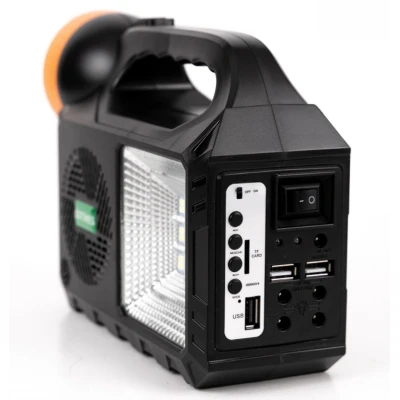 Kit solar camping GD 102 cu 3 becuri boxa BT radio powerbank 5000mAh