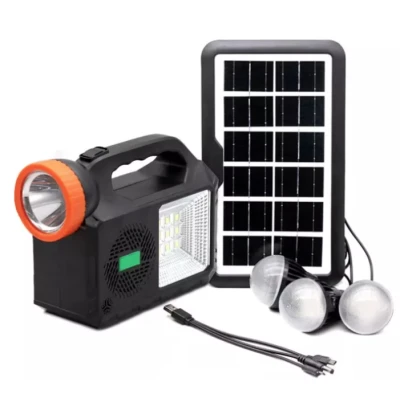 Kit solar de iluminare GD Times GD 102 cu 3 becuri radio