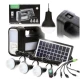 Kit solar GD-Lite 8017 dotat cu dispozitive USB cu 3 becuri LED + acumulator de mare capacitate XL