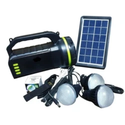 Kit Solar GDLite GD-2000A cu 3 becuri incluse, boxa cu Bluetooth si Radio XL