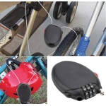 Lacat PREMIUM cu cablu retractabil si cifru Negru