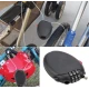 Lacat PREMIUM cu cablu retractabil si cifru Negru