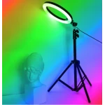 Lampa Circulara Profesionala LED Ring Light RGB 33cm Q MG33