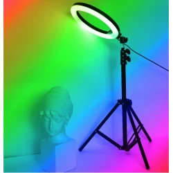 Lampa Circulara Profesionala LED Ring Light RGB 33cm Q MG33