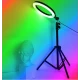 Lampa Circulara Profesionala LED Ring Light RGB 33cm Q MG33