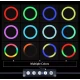 Lampa Circulara Profesionala LED Ring Light RGB 33cm Q MG33