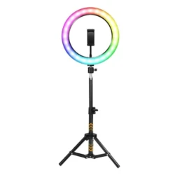 Lampa circulara profesionala LED Ring Light RGB Andowl Q MG34 diametru 26 cm