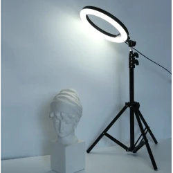 Lampa circulara profesionala LED Ring Light RGB Andowl Q MG34 diametru 26 cm