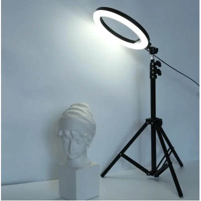 Lampa circulara profesionala LED Ring Light RGB Andowl Q MG34 diametru 26 cm