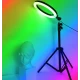 Lampa circulara profesionala LED Ring Light RGB Andowl Q MG34 diametru 26 cm