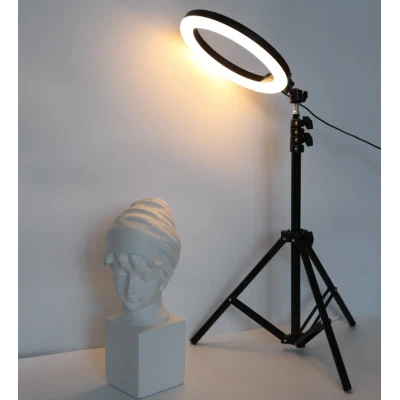 Lampa circulara profesionala LED Ring Light RGB Andowl Q MG34 diametru 26 cm