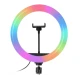 Lampa circulara profesionala LED Ring Light RGB Andowl Q MG34 diametru 26 cm