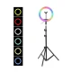 Lampa circulara profesionala LED Ring Light RGB Andowl Q MG34 diametru 26 cm