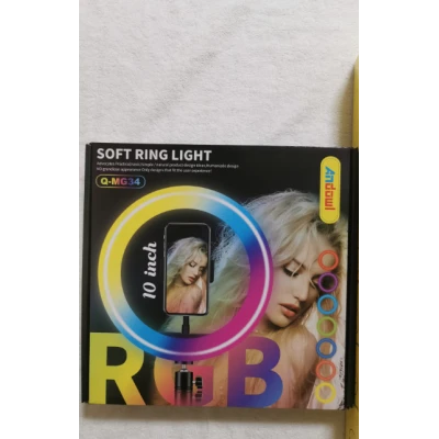 Lampa circulara profesionala LED Ring Light RGB Andowl Q MG34 diametru 26 cm